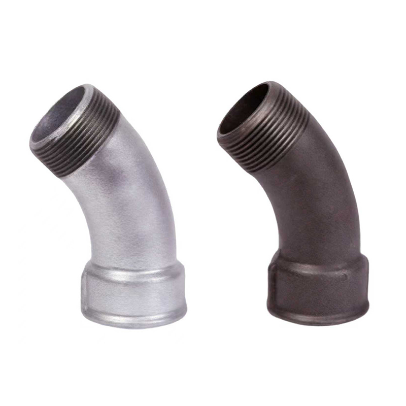 Codo para tuber&iacute;a con curvatura de 45 grados macho y hembra/tubo con rosca hembra de 45 grados Codo